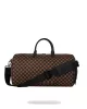Sprayground Sharks In Paris Wtf Bubble Brown Check Duffle Brown
