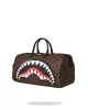 Sprayground Sharks In Paris Wtf Bubble Brown Check Duffle Brown