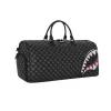 Sprayground Sharks In Paris Wtf Bubbly Black Check Duffle Black One