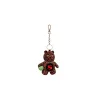 Sprayground Sip Wtf Bubbly Brown Check Bear Keychain Brown