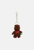 Sprayground Sip Wtf Bubbly Brown Check Bear Keychain Brown