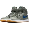 AIR JORDAN 1 RETRO HI FLYKNIT CLAY GREEN/WHITE-HYPER COBALT-GUM YELLOW