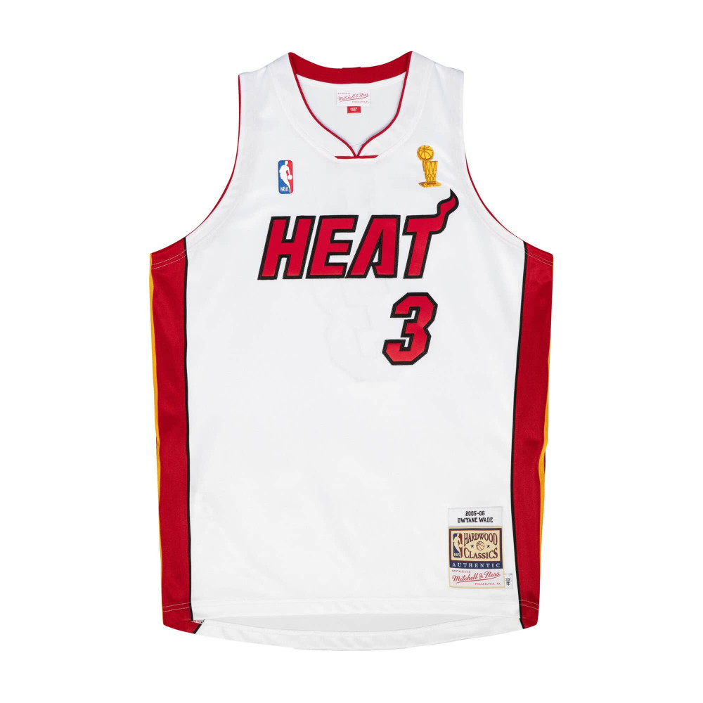 MITCHELL & NESS NBA DWYANE WADE MIAMI HEAT AUTHENTIC FINALS JERSEY WHITE - Rapcity.hu