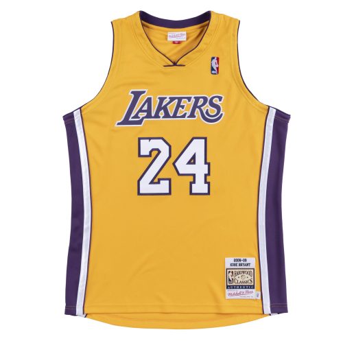 MITCHELL & NESS NBA LOS ANGELES LAKERS KOBE BRYANT '08-'09 AUTHENTIC JERSEY LIGHT GOLD