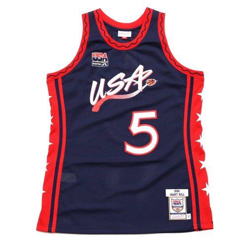 MITCHELL & NESS TEAM USA GRANT HILL AUTHENTIC JERSEY NAVY