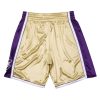 MITCHELL & NESS NBA LOS ANGELES LAKERS KOBE BRYANT AUTHENTIC SHORTS GOLD