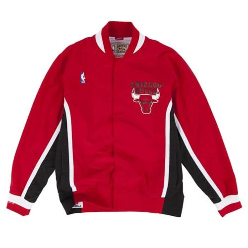 MITCHELL & NESS CHICAGO BULLS 92' AUTHENTIC WARM UP JACKET RED