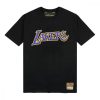 MITCHELL & NESS LOS ANGELES LAKERS Mens Blank Mens Traditional Tee Black