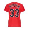 MITCHELL & NESS NBA NAME & NUMBER CHICAGO BULLS SCOTTIE PIPPEN TEE RED