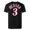 MITCHELL & NESS PHILADELPHIA 76ERS ALLEN IVERSON NAME & NUMBER TEE BLACK
