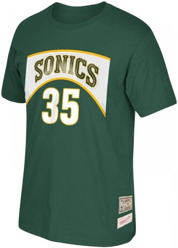 MITCHELL & NESS SEATTLE SUPERSONICS KEVIN DURANT NAME & NUMBER TEE DARK GREEN