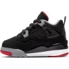 JORDAN 4 RETRO (TD) BLACK/FIRE RED-CEMENT GREY-SUMMIT WHITE