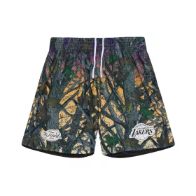   Mitchell & Ness NBA Los Angeles Lakers Quiet Blaze 7In Mesh Shorts Multicolor