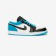 AIR JORDAN 1 LOW BLACK/BLACK-LASER BLUE-WHITE