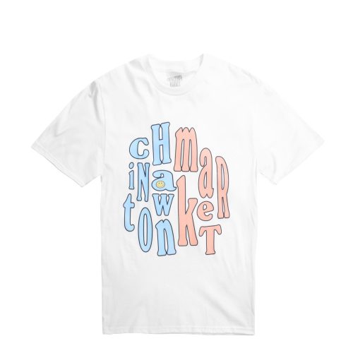 CHINATOWN MARKET UV ACTIVATED SMILEY GROOVY T-SHIRT WHITE
