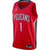 JORDAN NBA ZION WILLIAMSON NEW ORLEANS PELICANS SWINGMAN JERSEY UNIVERSITY RED/WILLIAMSON ZION