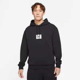   JORDAN ESSENTIALS STATEMENT FLEECE PULLOVER HOODIE BLACK/GYM RED