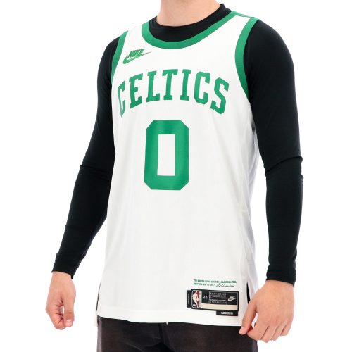NIKE X NBA JAYSON TATUM BOSTON CELTICS CLASSIC EDITION:YEAR ZERO SWINGMAN JERSEY WHITE/CLOVER/TATUM JAYSON