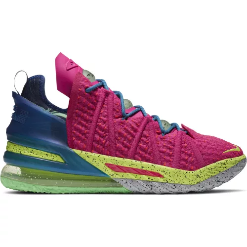 NIKE LEBRON JAMES XVIII PINK PRIME/MULTI-COLOR-BLUE VOID