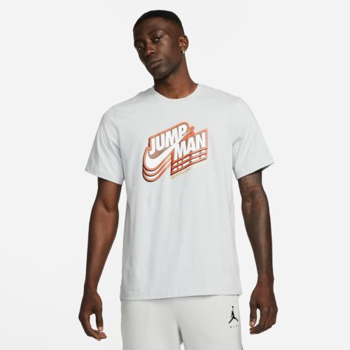 JORDAN JUMPMAN GFX CREW TEE GREY FOG/METALLIC GOLD