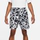 JORDAN ZION PERF AOP WVN SHORT BLACK/LT SMOKE GREY/WHITE