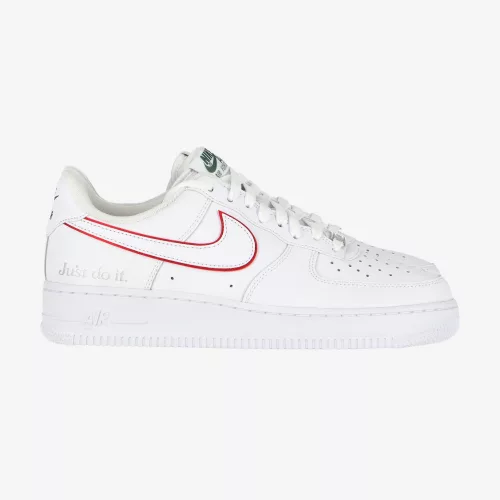 NIKE AIR FORCE 1 WHITE/UNIVERSITY RED-NOBLE GREEN