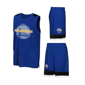   NBA Golden State Warriors Tank & Short Poly Interlock Set Blue