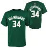 Nike NBA Milwaukee Bucks Antetokounmpo Giannis Name And Number SS Tee Green S
