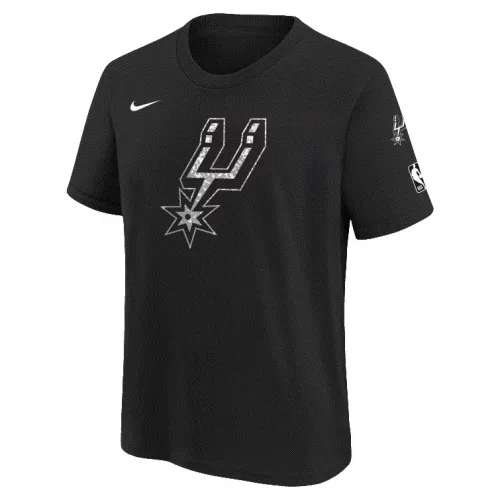 Nike Golden San Antonio Spurs Essential CC Kids Tee Black 4-5YR