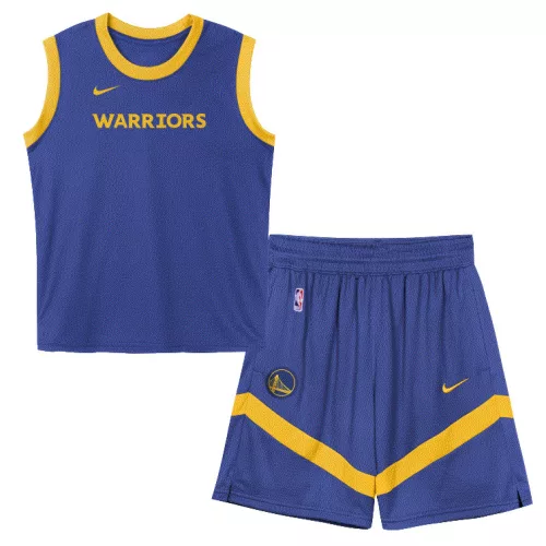 Nike Golden State Warriors Mesh Tank And Short Set Blue 4-5YR