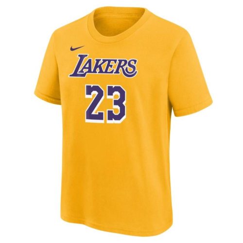NIKE NBA LOS ANGELES LAKERS LEBRON JAMES BOYS ICON N&N TEE AMARILLO S