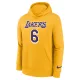 NIKE X NBA LEBRON JAMES LOS ANGELES LAKERS BOYS PO FLEECE ESSENTIAL HOODIE AMARILLO