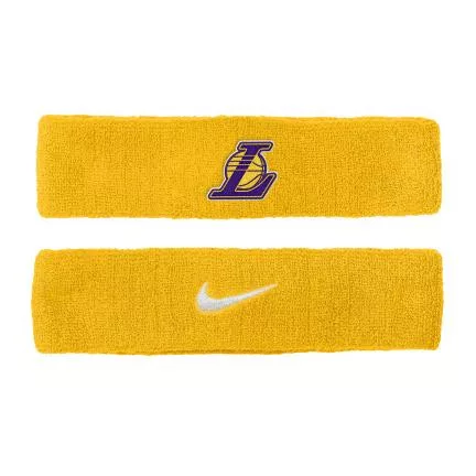 Nike NBA Los Angeles Lakers Single Solid Team Logo Headband Junior Yellow