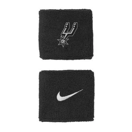 Nike NBA San Antonio Spurs Solid Team Logo Wristbands Junior Black