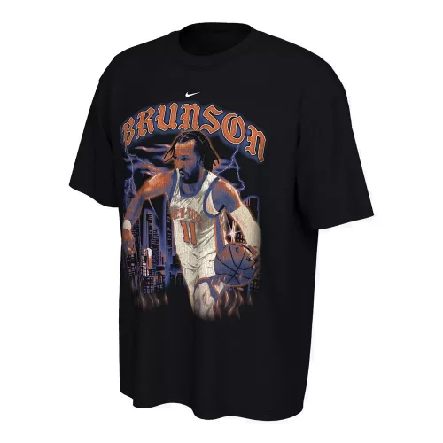 Nike NBA New York Knicks Jalen Brunson Player City Edition T-shirt Black