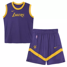 Nike NBA Los Angeles Lakers Mesh Tank And Short Set Purple