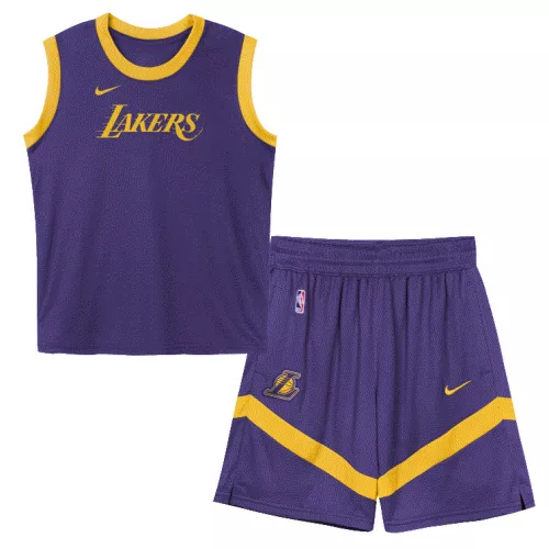 Nike NBA Los Angeles Lakers Mesh Tank And Short Set Purple