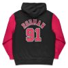 MITCHELL & NESS CHICAGO BULLS DENNIS RODMAN Mens Name & Number Pullover Hoody Black / Red