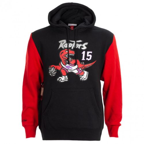 MITCHELL & NESS TORONTO RAPTORS VINCE CARTER Mens Name & Number Pullover Hoody Black / Red