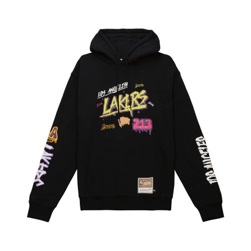MITCHELL & NESS LOS ANGELES LAKERS Mens Pullover Hoody Black