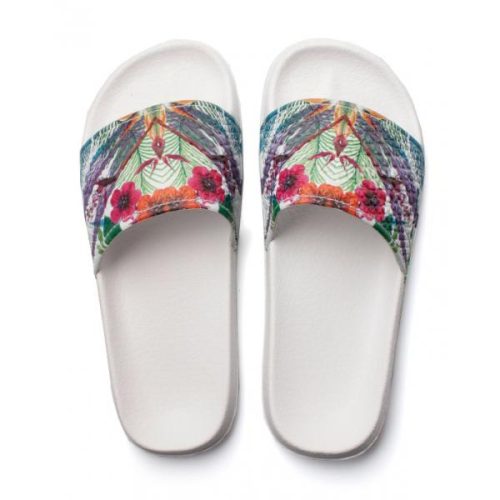 Slydes Tropical Floral Womens WHITE