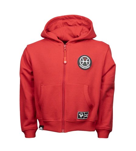 Hunbasket Hoodie, zipp gyerek Piros