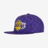 MITCHELL & NESS LOS ANGELES LAKERS QUILTED TASLAN SNAPBACK PURPLE
