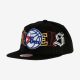 MITCHELL & NESS PHILADELPHIA 76ERS HYPE TYPE SNAPBACK BLACK