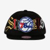 MITCHELL & NESS PHILADELPHIA 76ERS HYPE TYPE SNAPBACK BLACK
