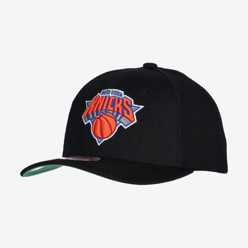 MITCHELL & NESS NEW YORK KNICKS Mens 6 Panel High Crown Structured Snapback Black