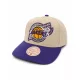 Mitchell & Ness NBA Los Angeles Lakers Off Tilted Pro Snapback Off White
