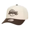 Mitchell & Ness NBA Los Angeles Lakers Brown And Cream Pro Snapback Cream