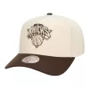 Mitchell & Ness NBA New York Knicks Brown And Cream Pro Snapback Cream ONE