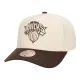 Mitchell & Ness NBA New York Knicks Brown And Cream Pro Snapback Cream ONE